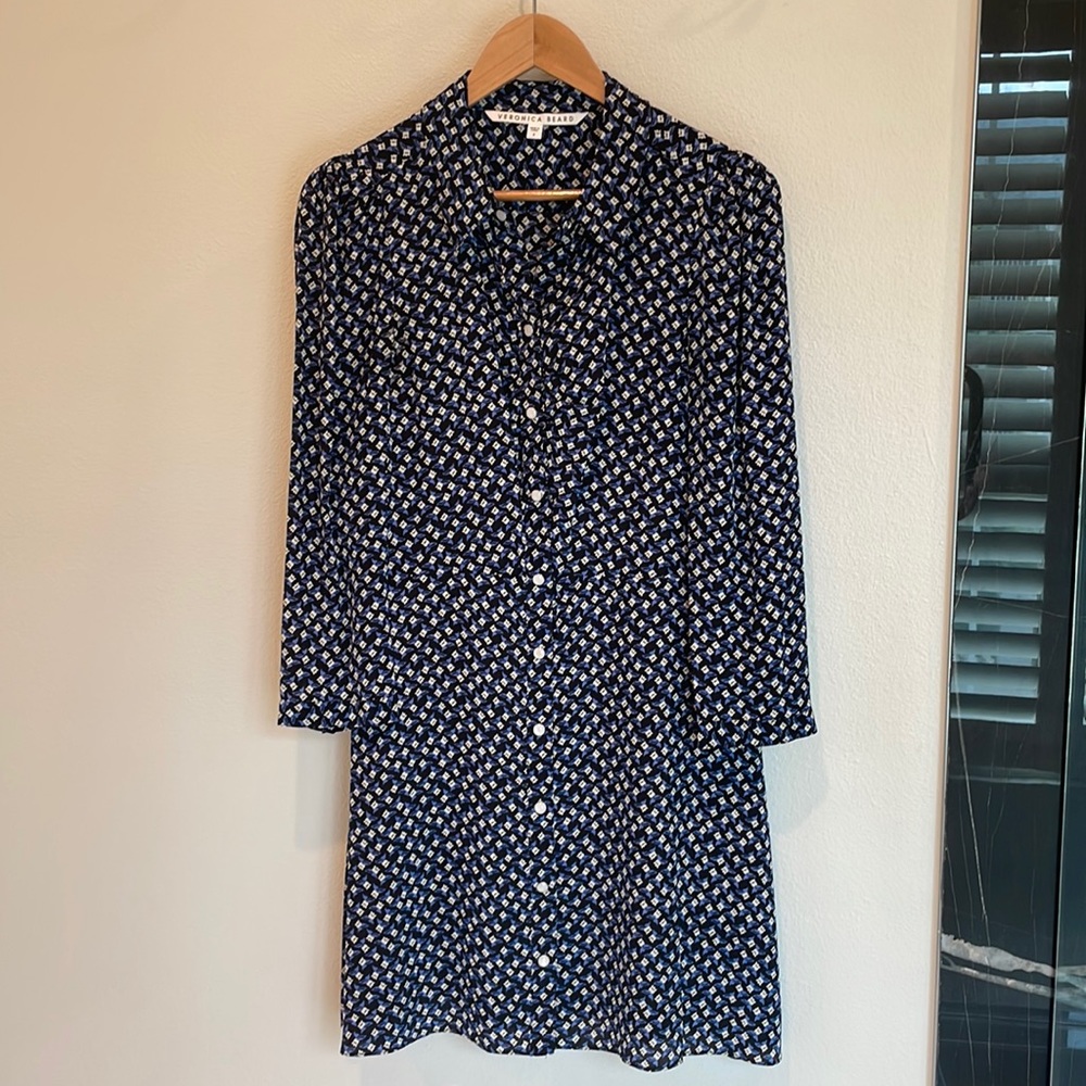 Veronica Beard pearl snap shirtdress